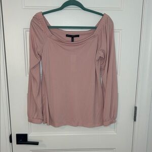 White House Black Market Blush Long Sleeve Blouse